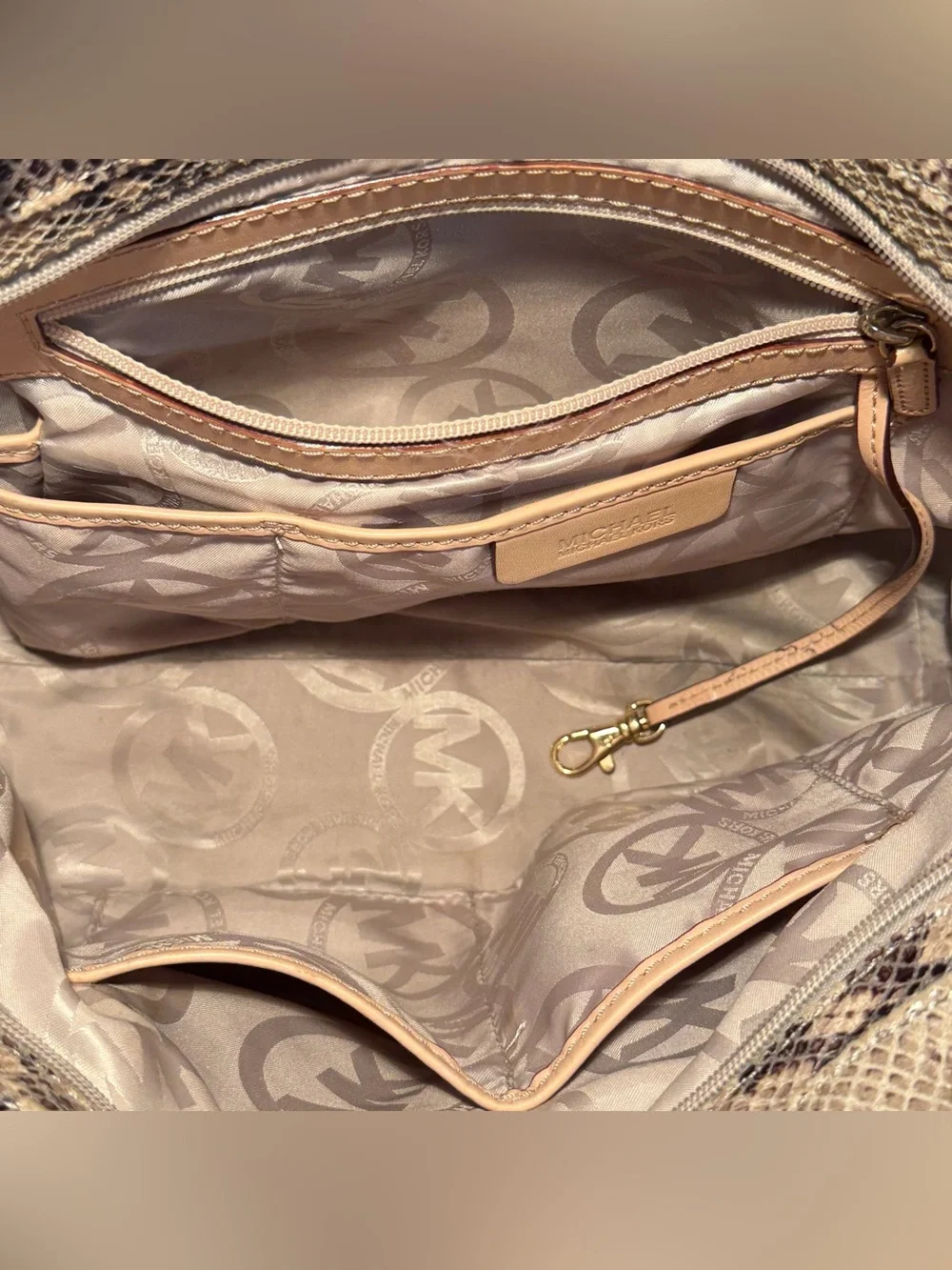 Michael Kors Jet Set Medium Python-Embossed Leather Tote Bag